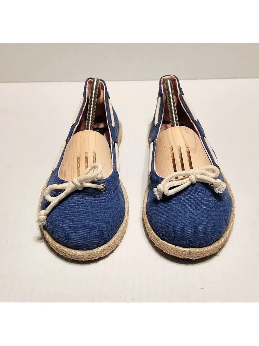 Woolrich Leeward Canvas Espadrille Flat Shoes Blue Size 8